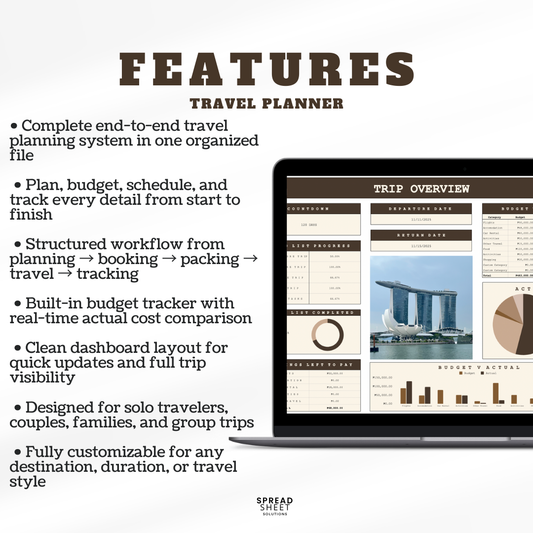Travel Planner Spreadsheet