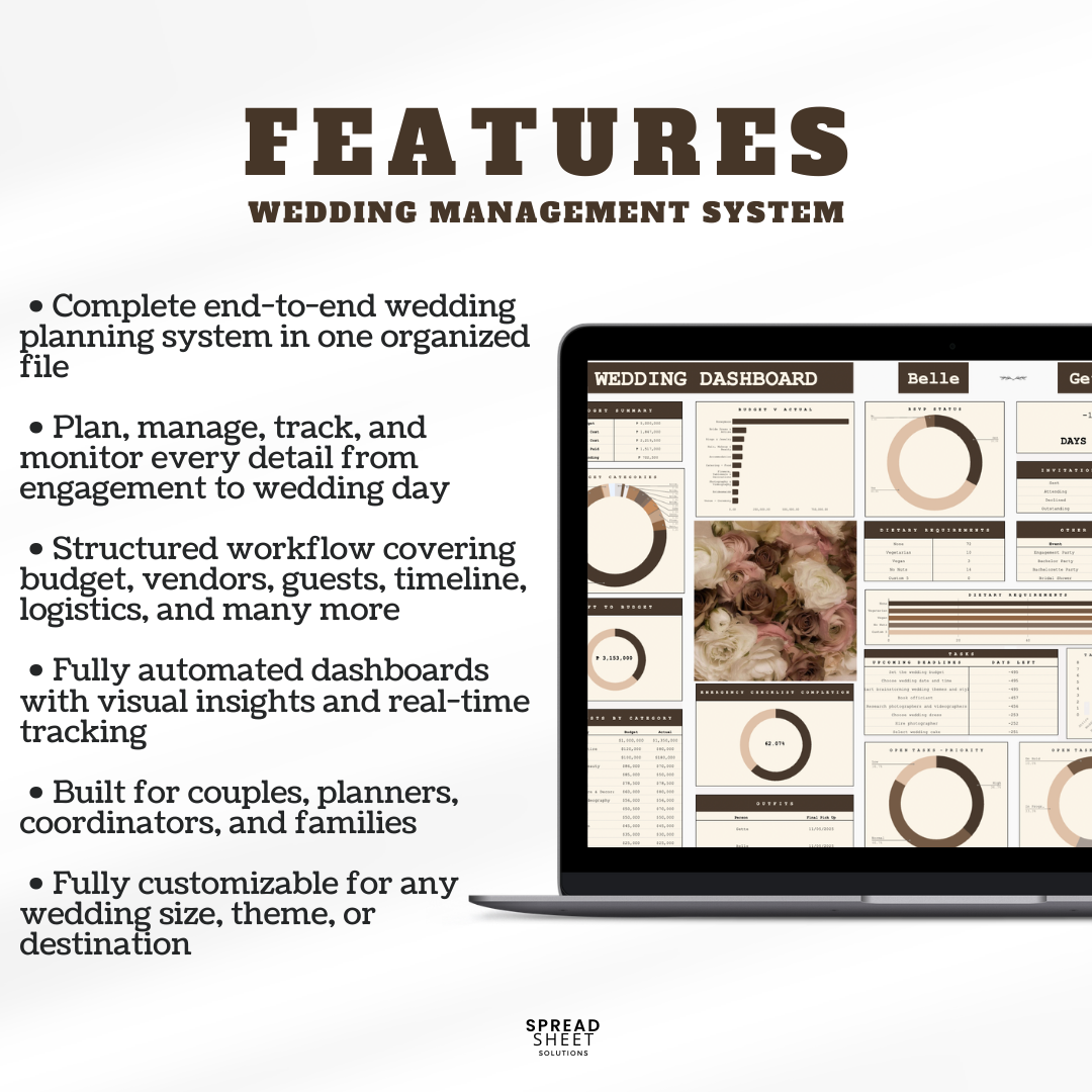 Wedding Planner Spreadsheet