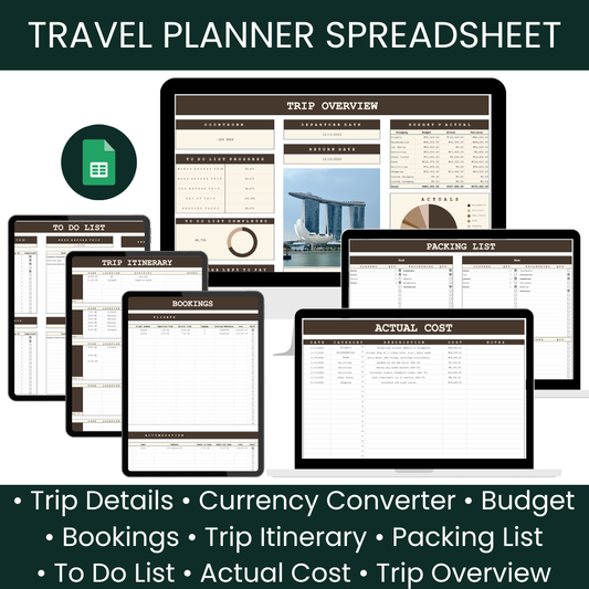 Travel Planner Spreadsheet