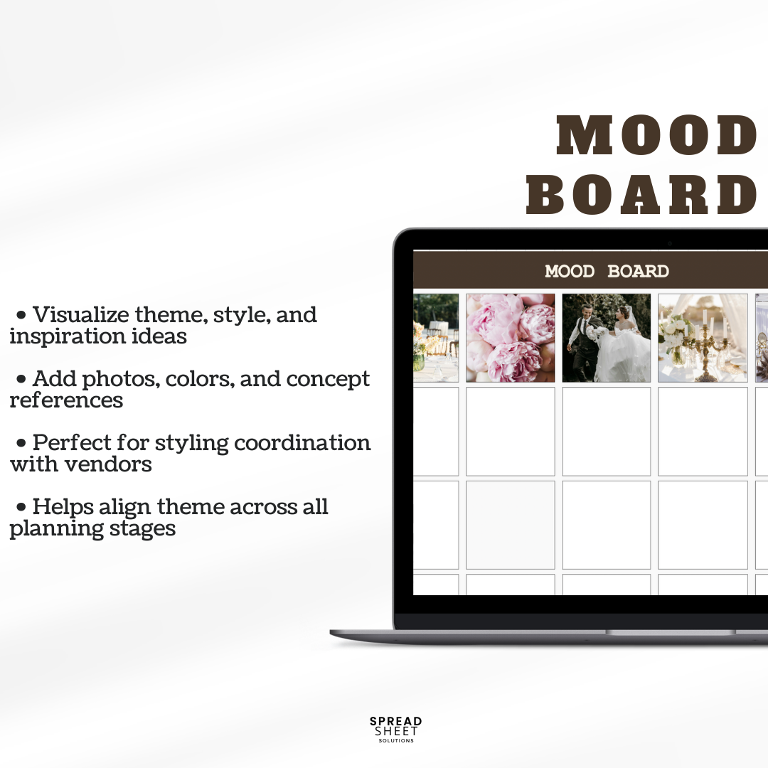 Wedding Planner Spreadsheet