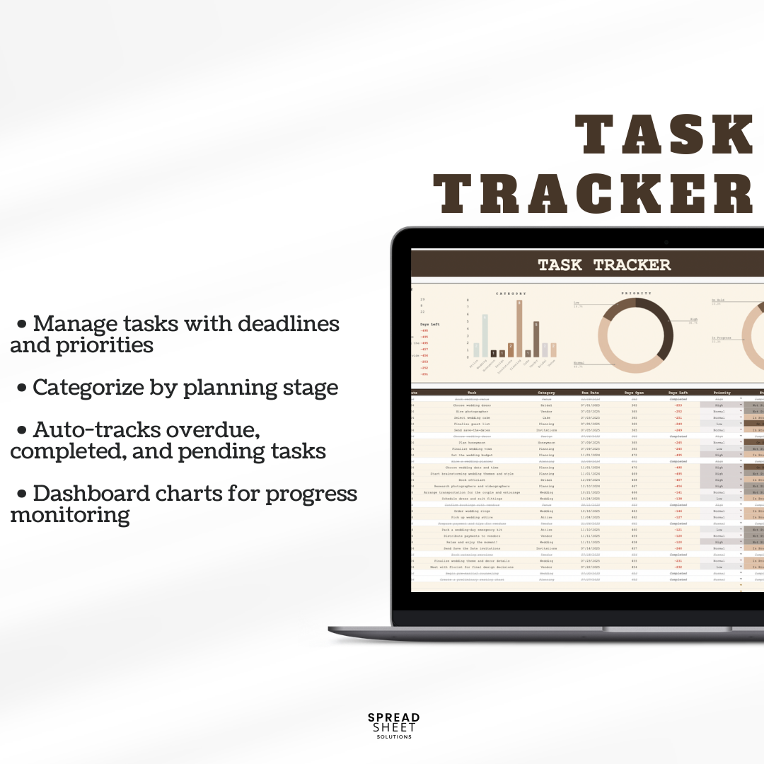 Wedding Planner Spreadsheet