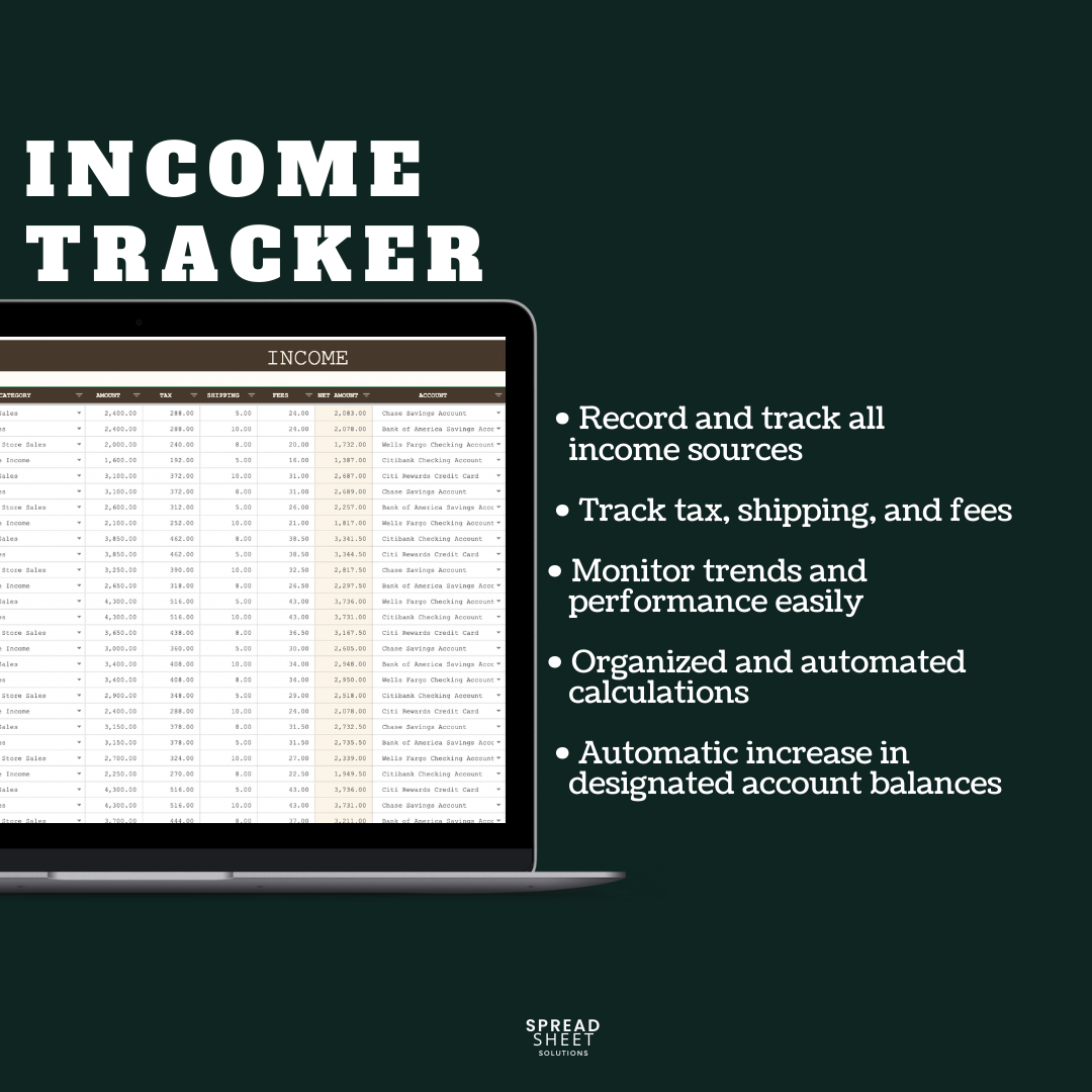 Cashflow & Profit Tracker Spreadsheet