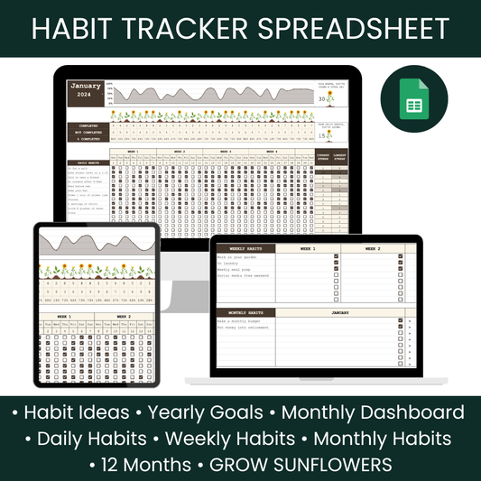 Habit Tracker Spreadsheet
