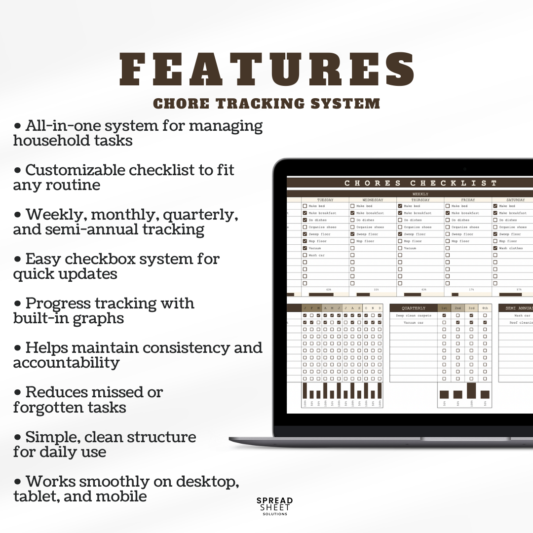 Chore Checklist Spreadsheet