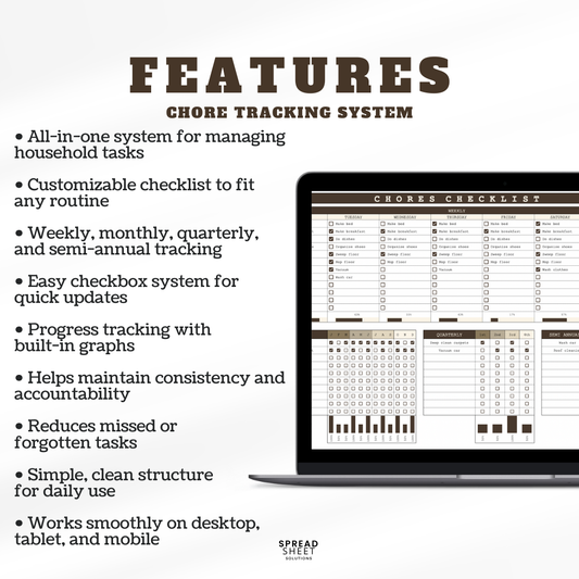 Chore Checklist Spreadsheet